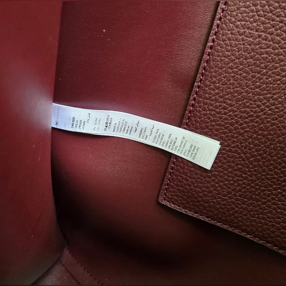 Rachel Zoe Burgundy Pebbled Leather Computer Tote – NWT - Picture 8 of 9